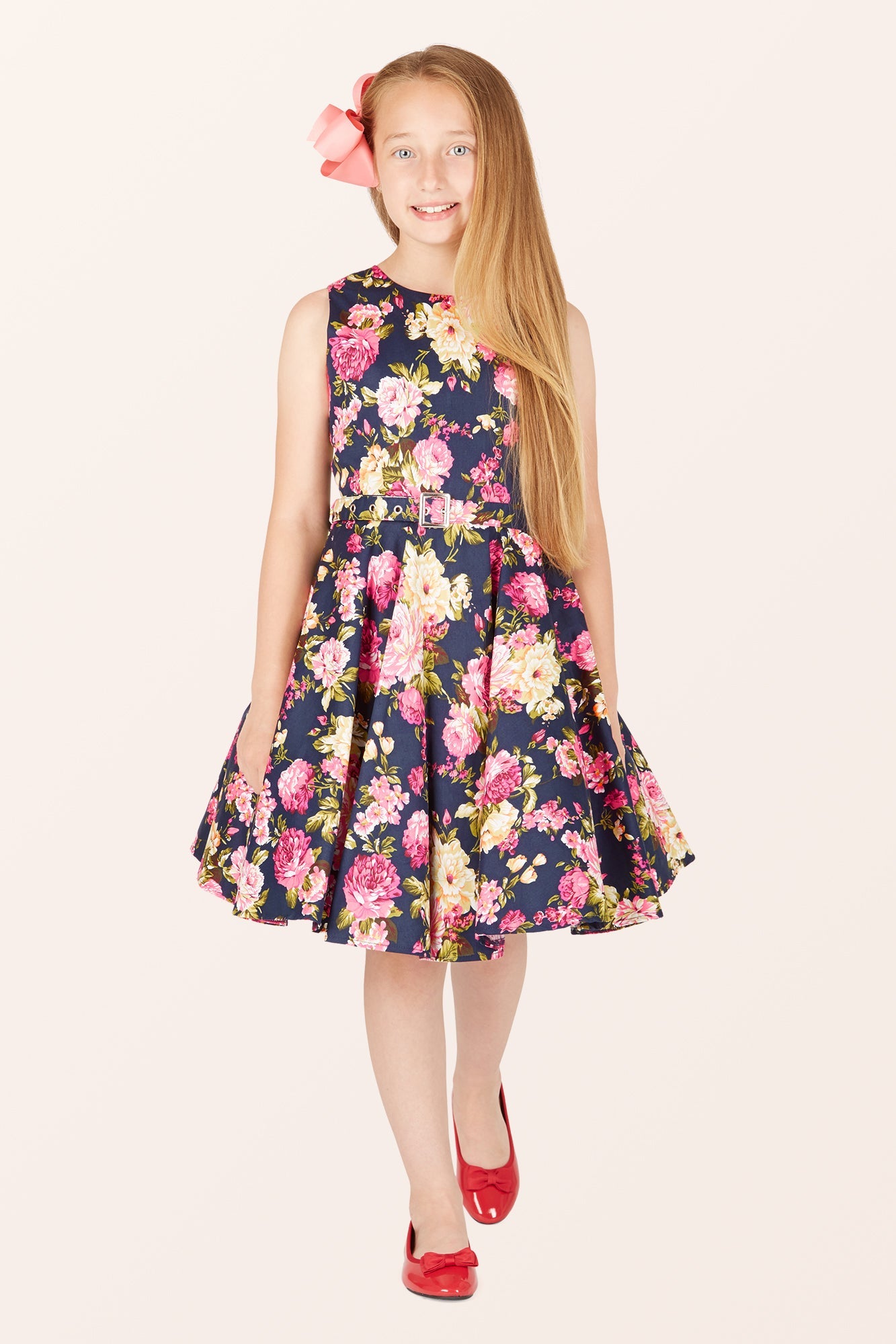 Kids Audrey Divinity Dress - Midnight Blue
