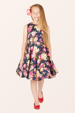 Kids Audrey Divinity Dress - Midnight Blue