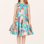 Kids Audrey Divinity Dress - Turquoise