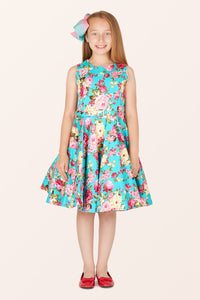 Kids Audrey Divinity Dress - Turquoise