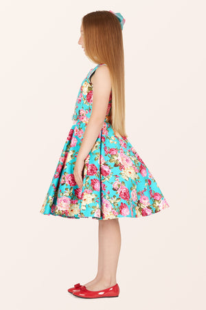 Kids Audrey Divinity Dress - Turquoise