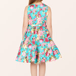 Kids Audrey Divinity Dress - Turquoise