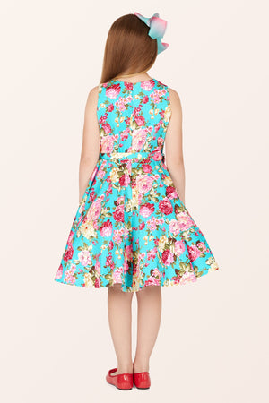 Kids Audrey Divinity Dress - Turquoise