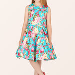 Kids Audrey Divinity Dress - Turquoise
