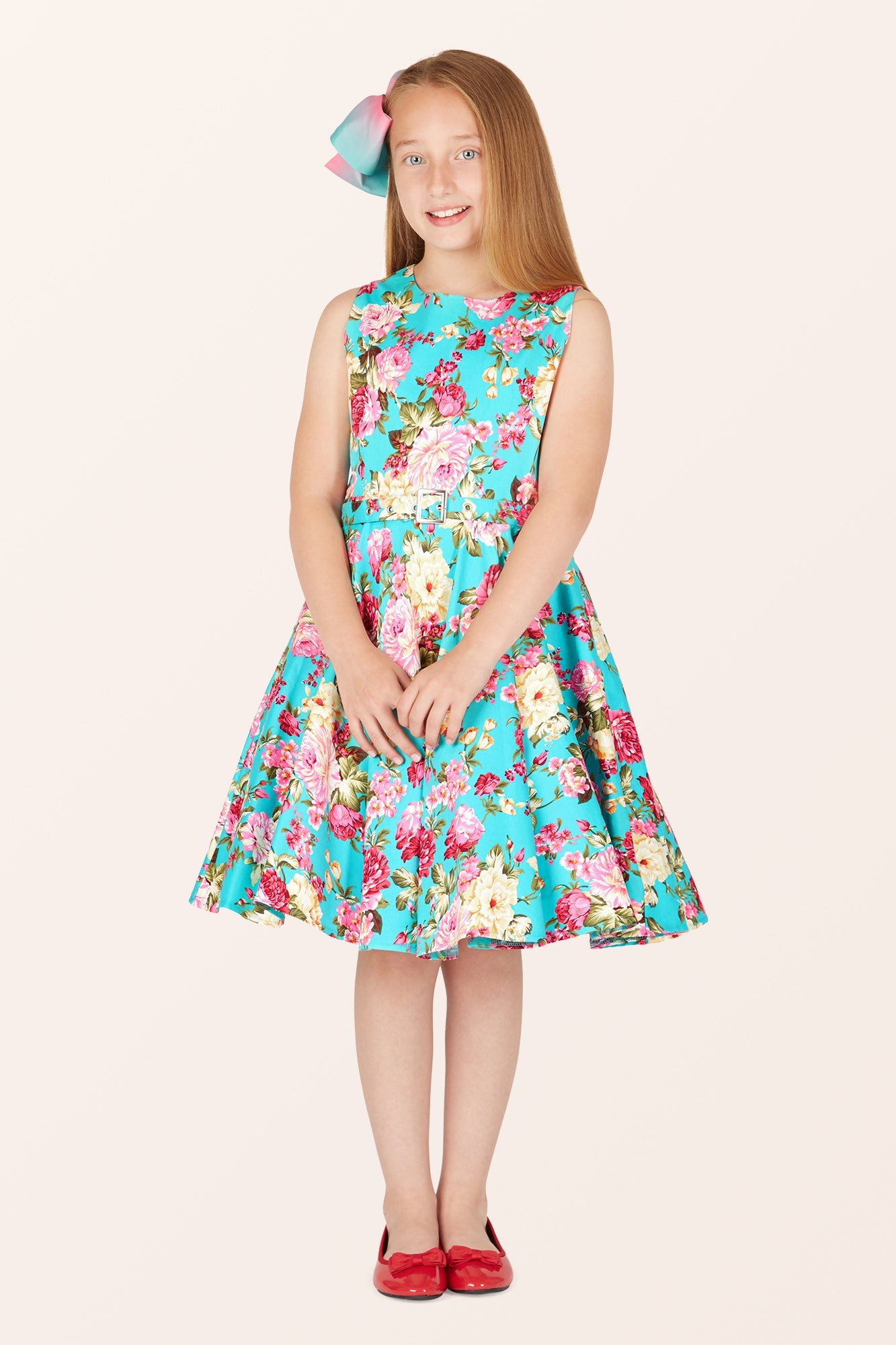 Kids Audrey Divinity Dress - Turquoise