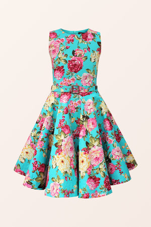 Kids Audrey Divinity Dress - Turquoise
