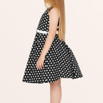 Kids Audrey Polka Dot Dress - Black