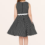 Kids Audrey Polka Dot Dress - Black