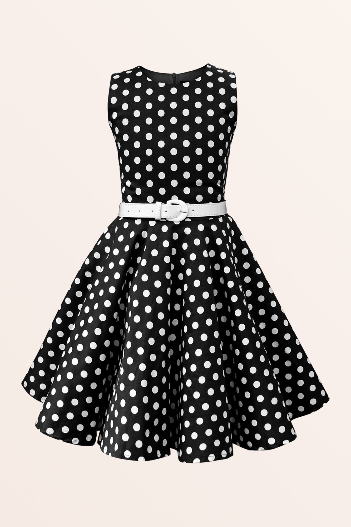 Kids Audrey Polka Dot Dress - Black