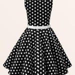 Kids Audrey Polka Dot Dress - Black
