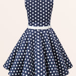 Kids Audrey Polka Dot Dress - Midnight Blue