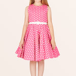 Kids Audrey Polka Dot Dress - Pink