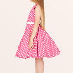 Kids Audrey Polka Dot Dress - Pink