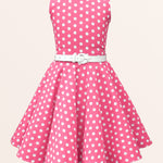 Kids Audrey Polka Dot Dress - Pink