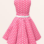 Kids Audrey Polka Dot Dress - Pink
