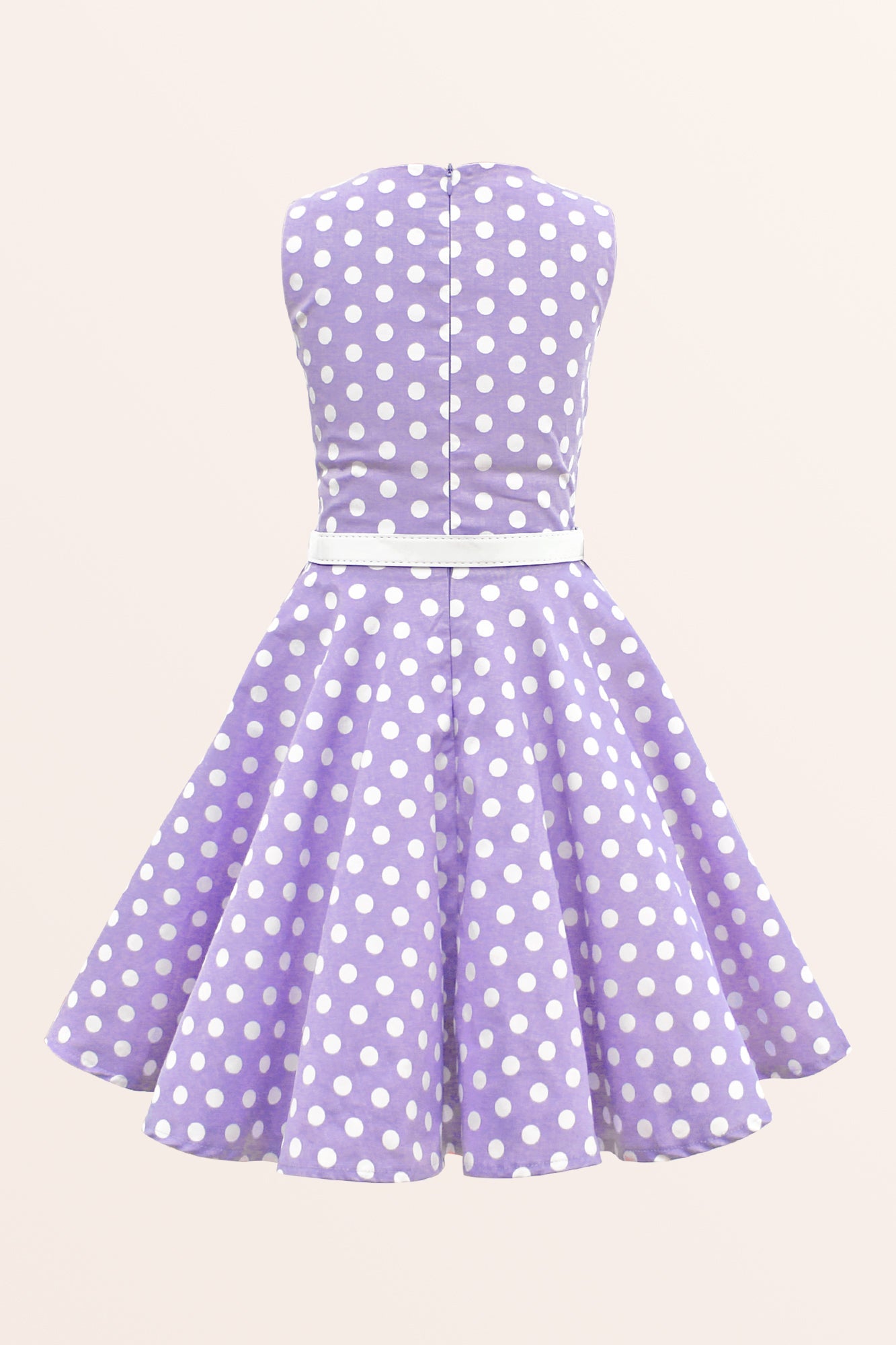 Kids Audrey Polka Dot Dress - Purple