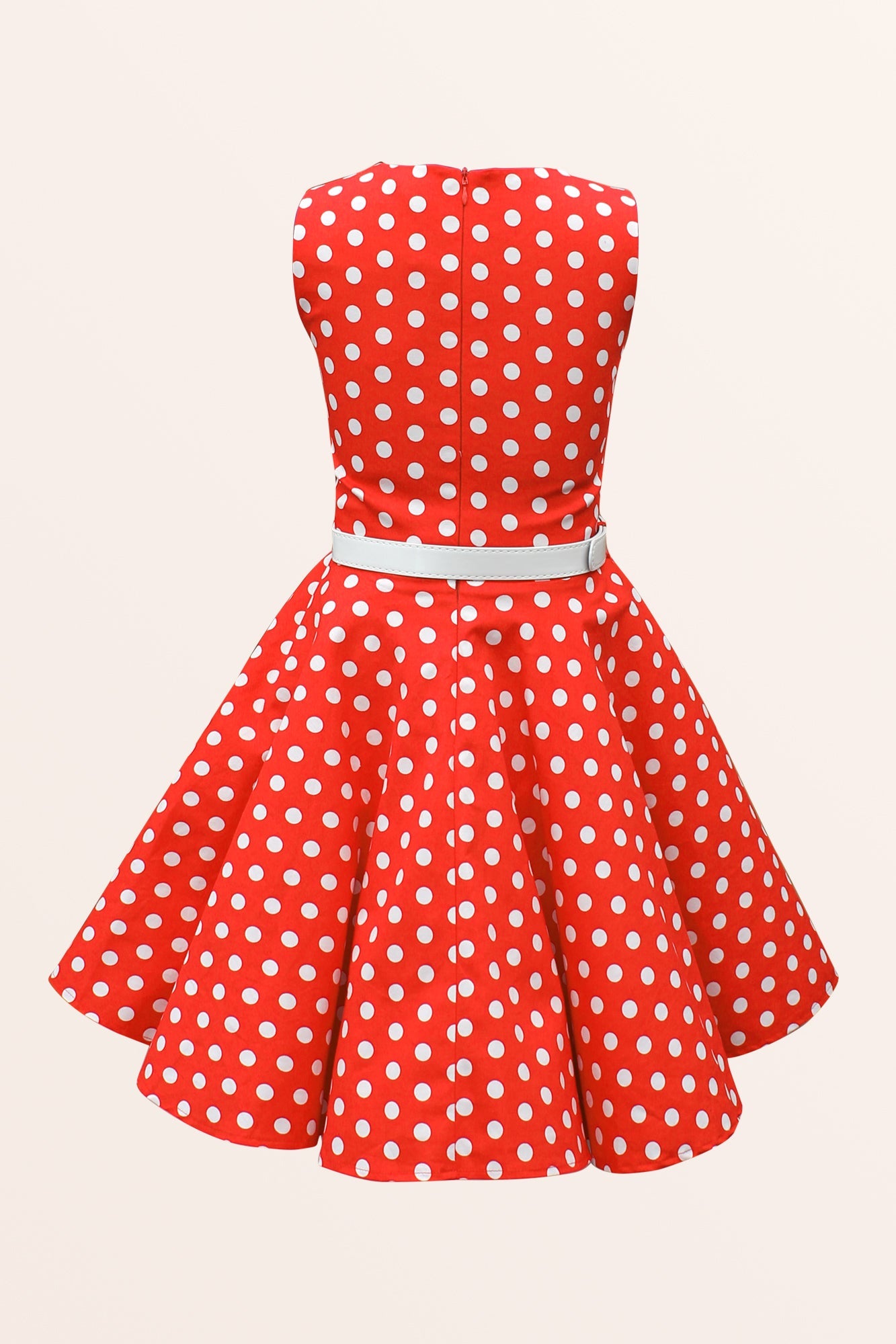 Kids Audrey Polka Dot Dress - Red