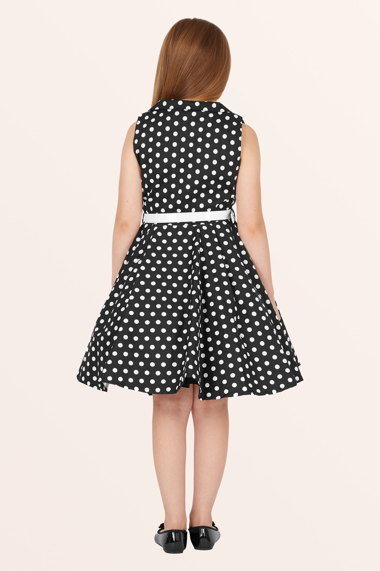Kids Holly Polka Dot Dress - Black