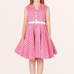 Kids Holly Polka Dot Dress - Pink