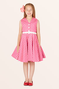 Kids Holly Polka Dot Dress - Pink