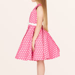 Kids Holly Polka Dot Dress - Pink