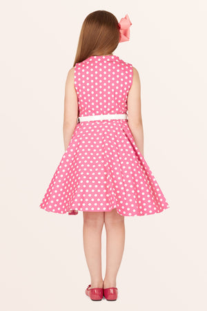Kids Holly Polka Dot Dress - Pink