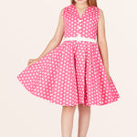 Kids Holly Polka Dot Dress - Pink