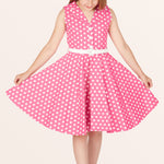 Kids Holly Polka Dot Dress - Pink