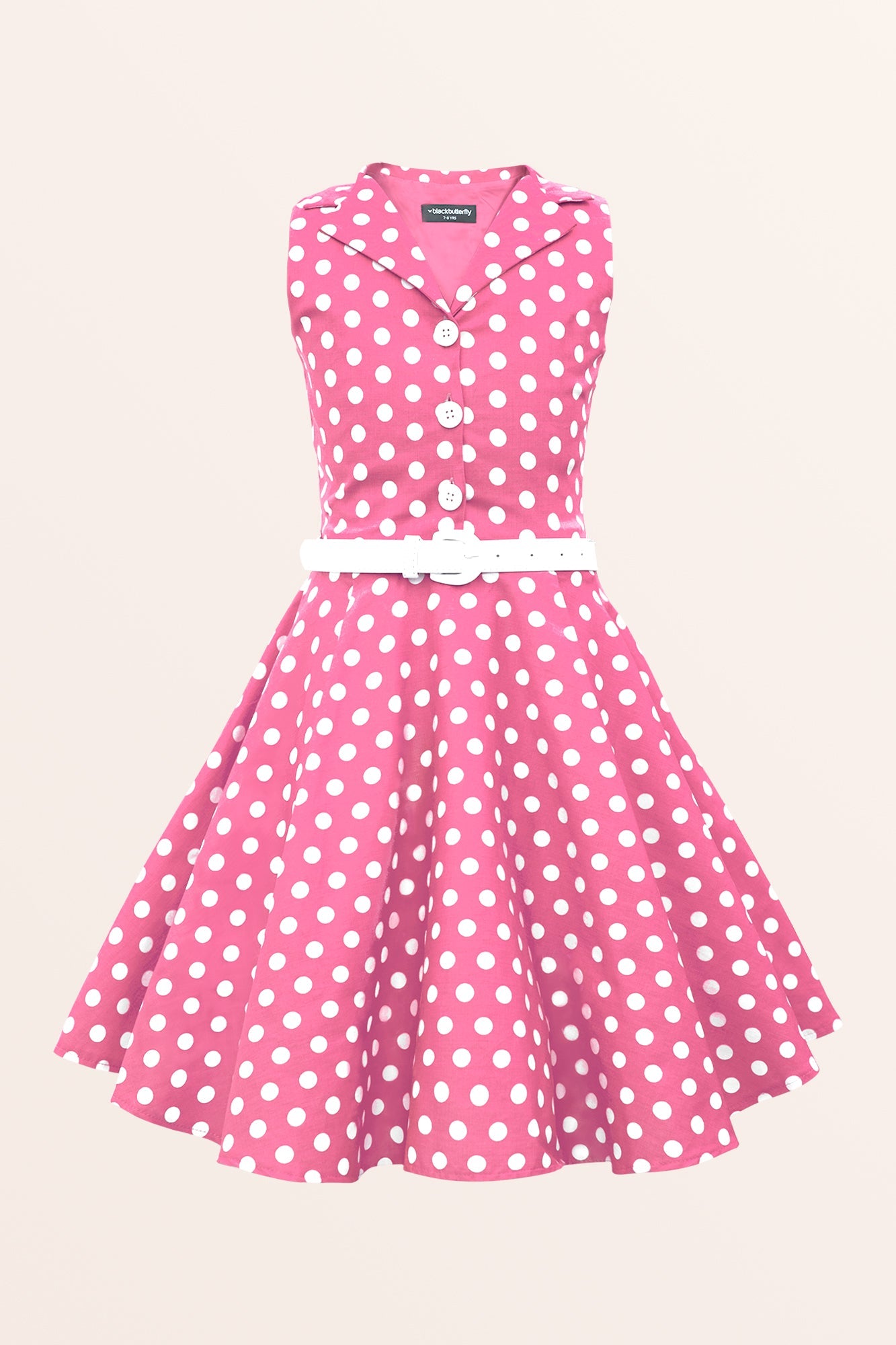 Kids Holly Polka Dot Dress - Pink