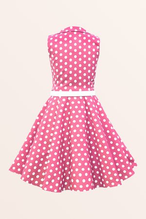 Kids Holly Polka Dot Dress - Pink