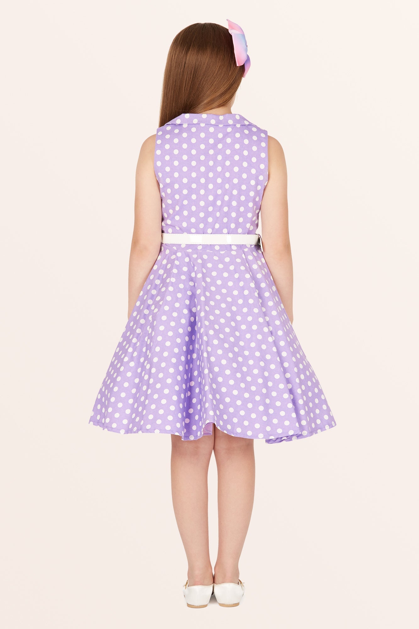 Kids Holly Polka Dot Dress - Purple