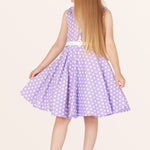 Kids Holly Polka Dot Dress - Purple