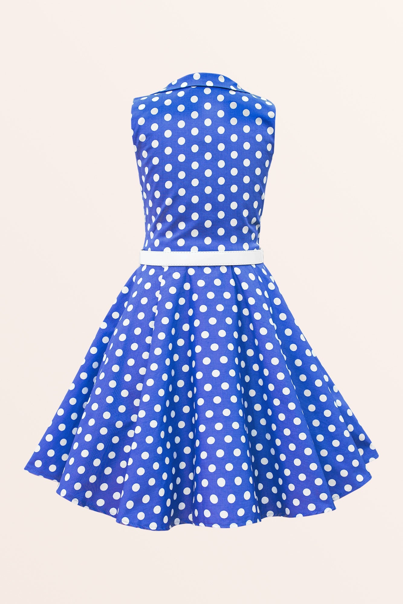 Kids Holly Polka Dot Dress - Royal Blue
