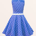 Kids Holly Polka Dot Dress - Royal Blue