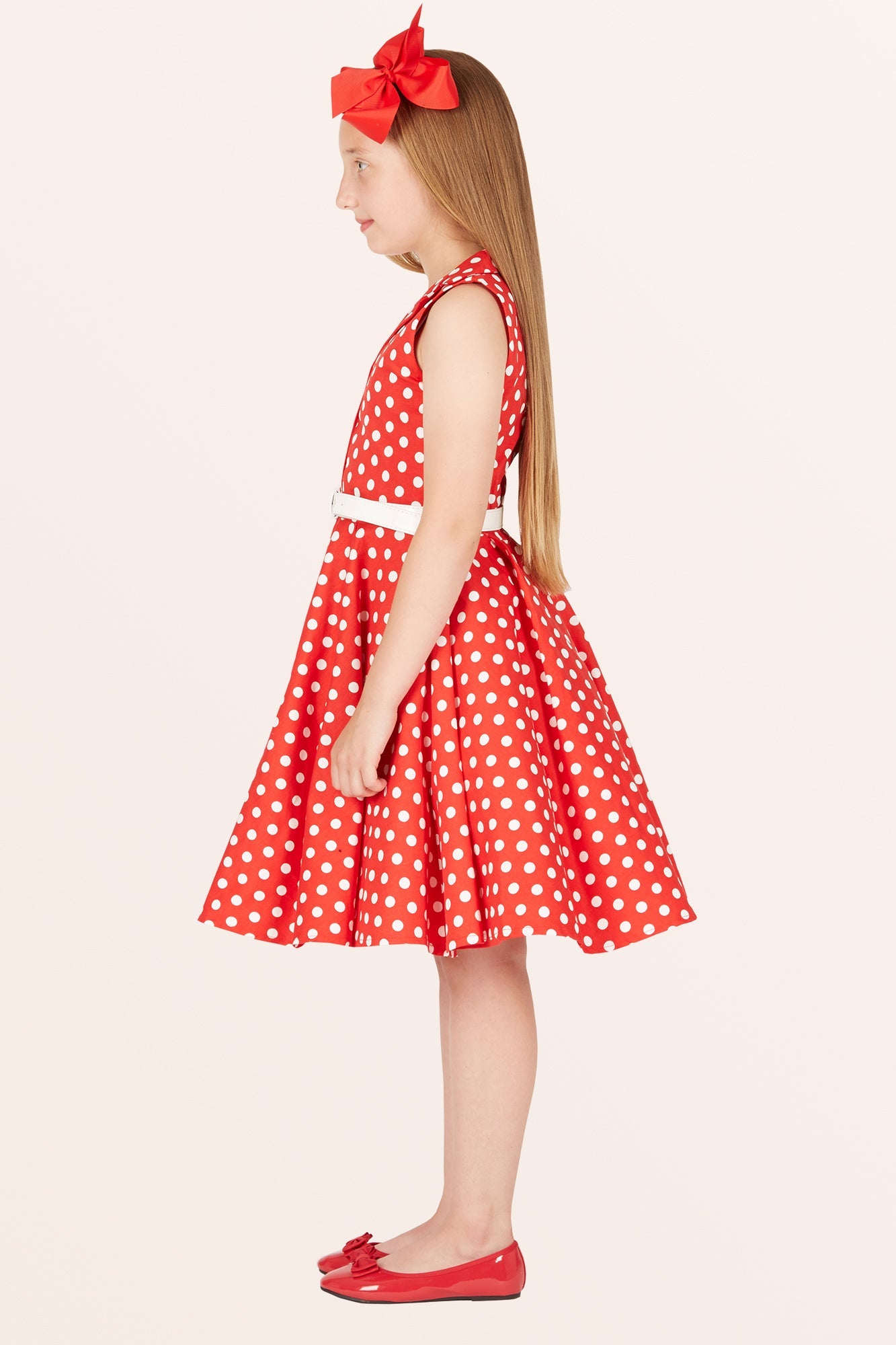 Kids Holly Polka Dot Dress - Red