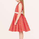Kids Holly Polka Dot Dress - Red