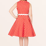 Kids Holly Polka Dot Dress - Red