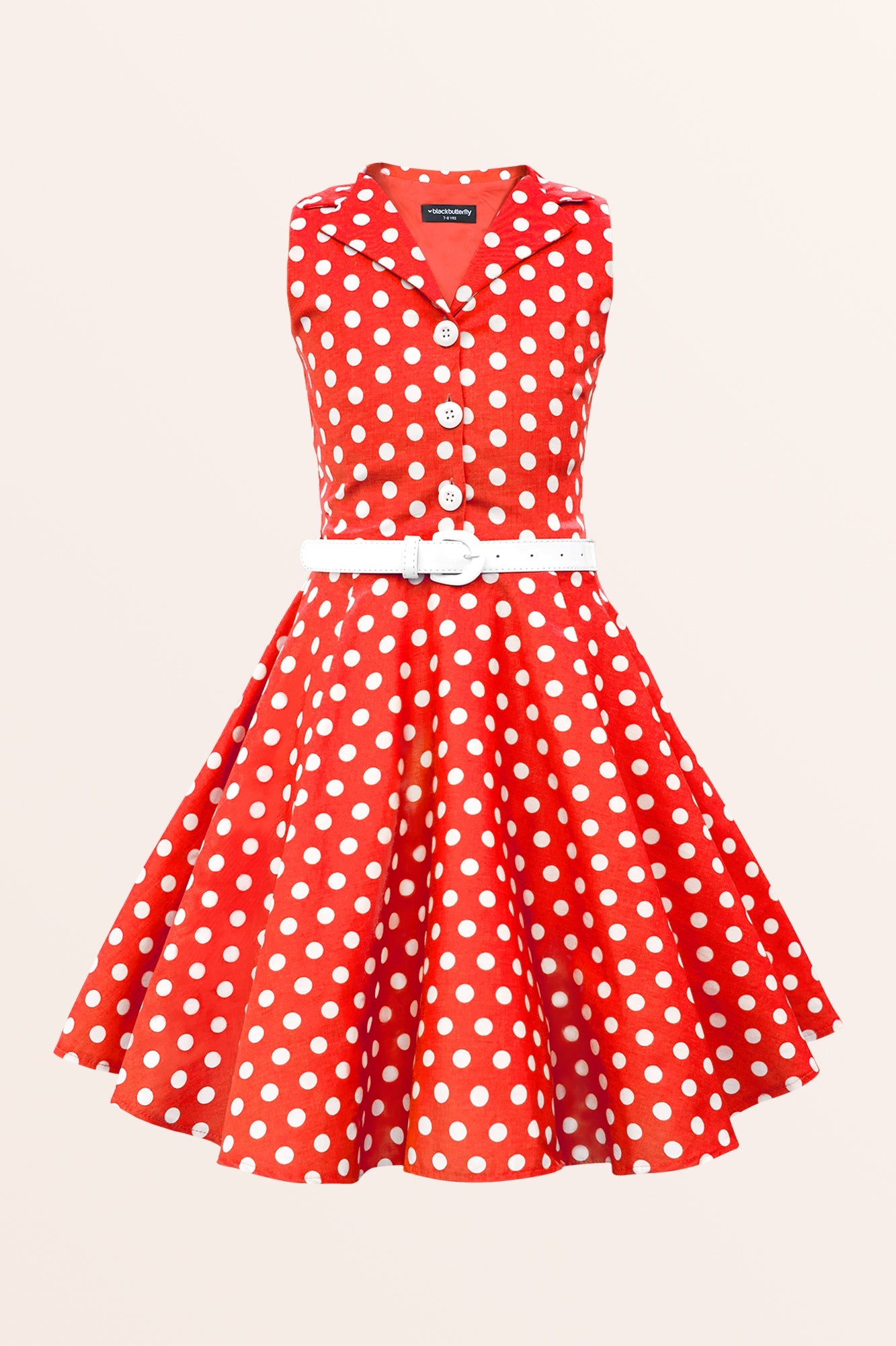 Kids Holly Polka Dot Dress - Red