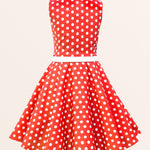 Kids Holly Polka Dot Dress - Red