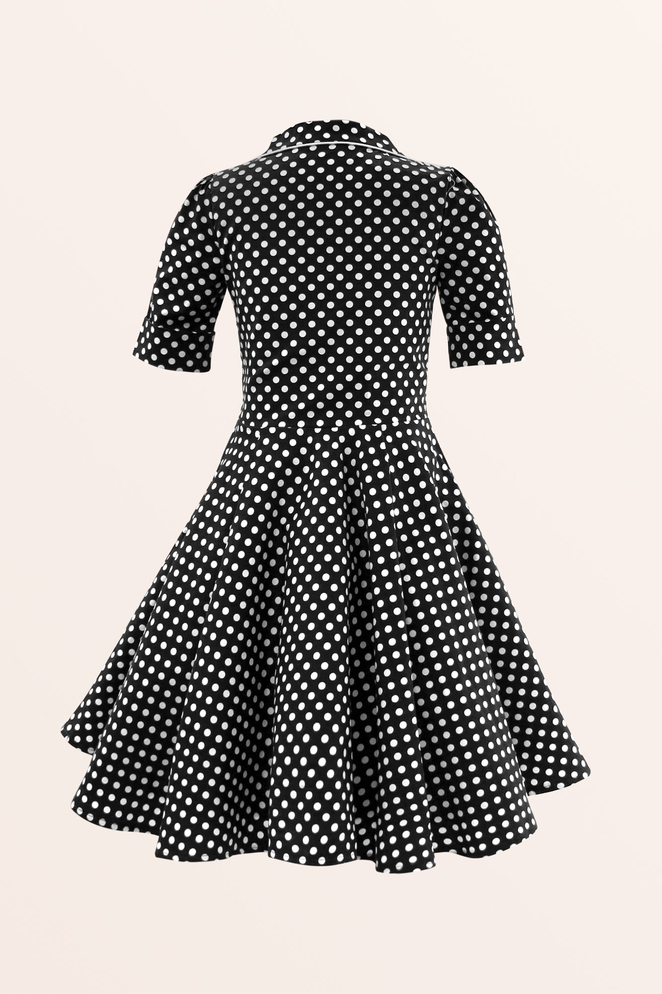 Kids Sabrina Polka Dot Dress - Black