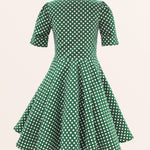 Kids Sabrina Polka Dot Dress - Green
