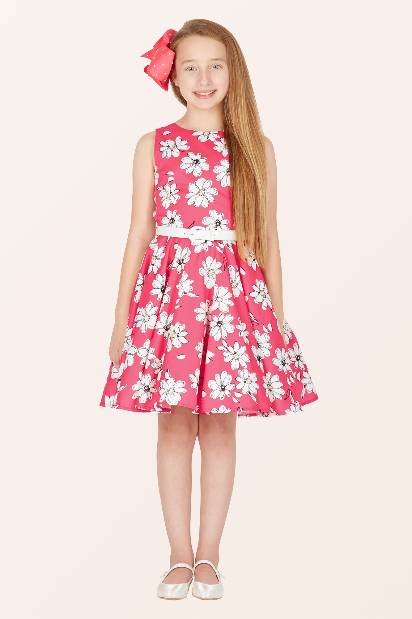 Kids Audrey Daisy Dress - Pink