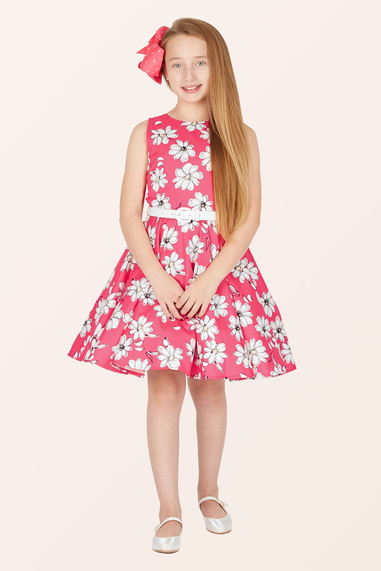 Kids Audrey Daisy Dress - Pink