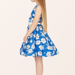 Kids Audrey Daisy Dress - Royal Blue