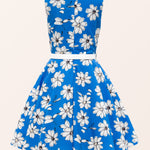 Kids Audrey Daisy Dress - Royal Blue