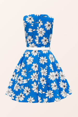 Kids Audrey Daisy Dress - Royal Blue