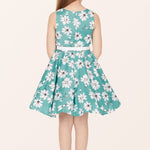Kids Audrey Daisy Dress - Turquoise