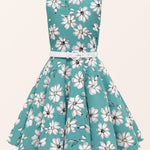 Kids Audrey Daisy Dress - Turquoise