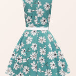 Kids Audrey Daisy Dress - Turquoise