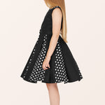 Kids Alexia Polka Dot Dress - Black